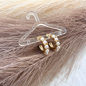 I love Pearls Hoops - Sara Saltos Jewelry I love Pearls Hoops - Sara Saltos Jewelry