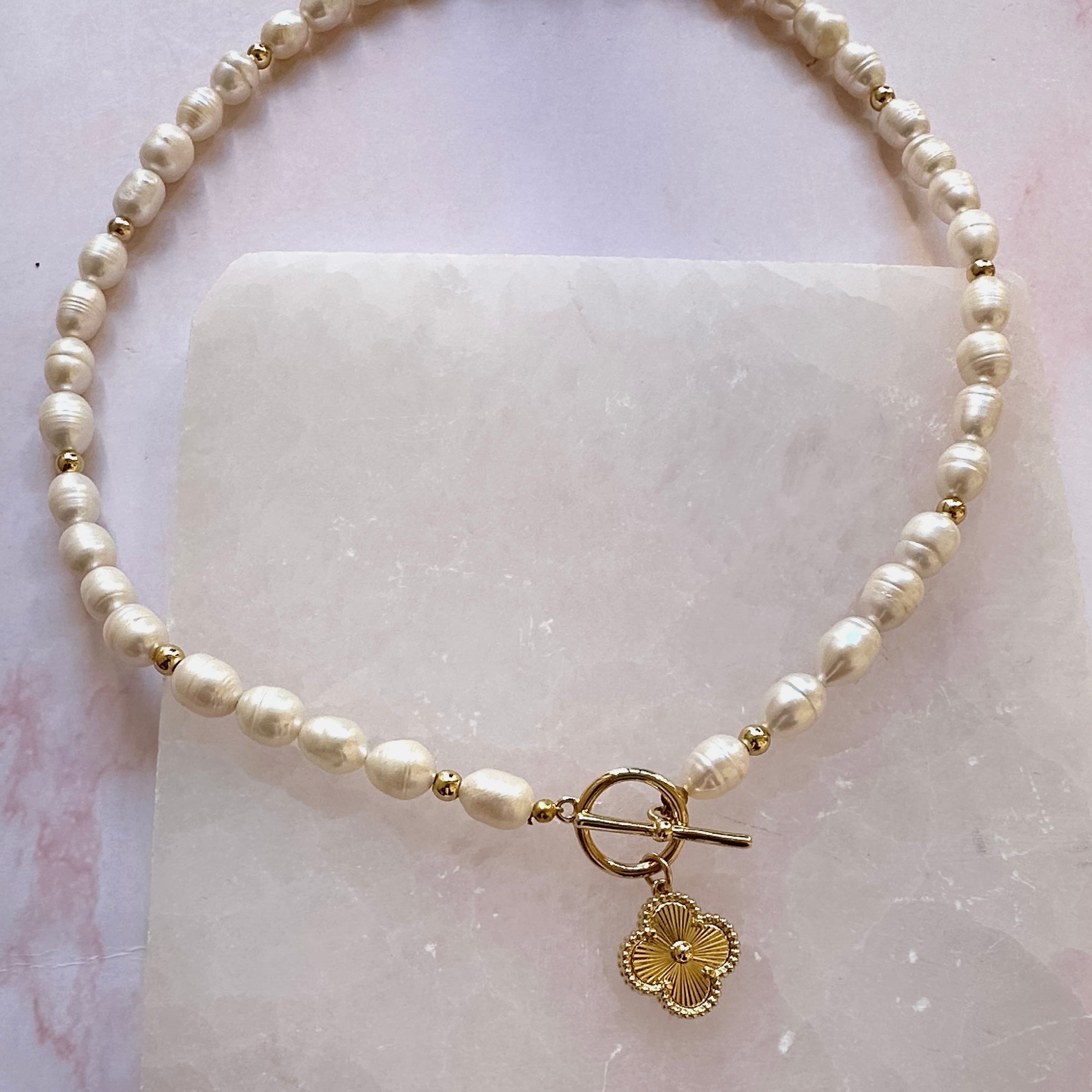 Enchanted Clover Pearl Necklace-Sold Out Enchanted Clover Pearl Necklace-Sold Out