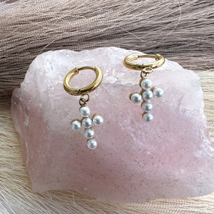 Blessed Pearls Mini Hoops Blessed Pearls Mini Hoops