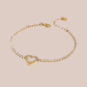 Eternal Heart Tennis Bracelet - Sara Saltos Jewelry Eternal Heart Tennis Bracelet - Sara Saltos Jewelry