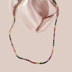 Rainbow Sparkle Necklace - Sara Saltos Jewelry Rainbow Sparkle Necklace - Sara Saltos Jewelry