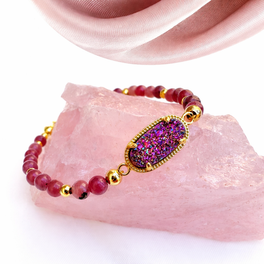 Purple Druzy Bracelet