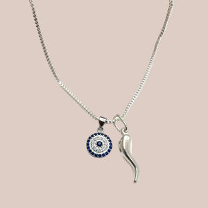 Horn of Protection Necklace-Silver - Sara Saltos Jewelry