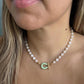 Mint Glow Moonstone Necklace - Sara Saltos Jewelry