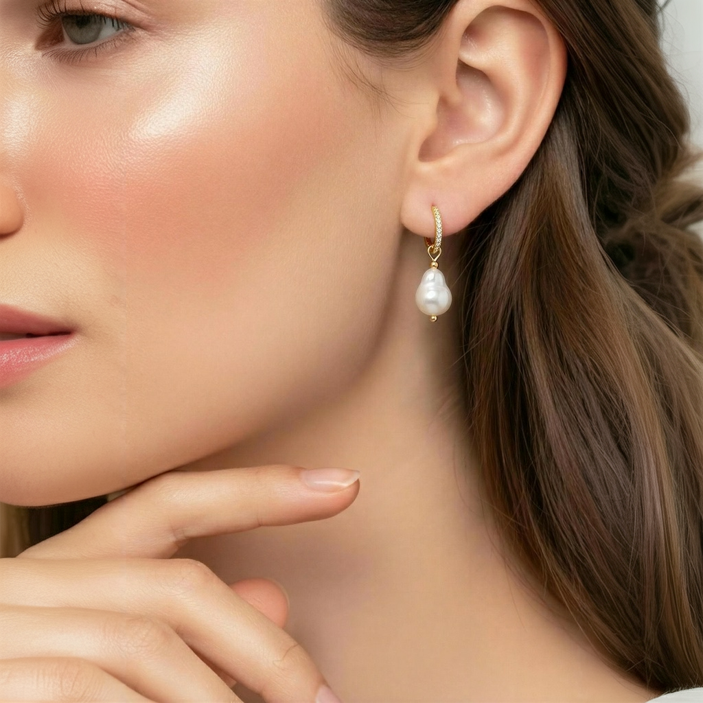 Baroque Glow Hoops - Sara Saltos Jewelry