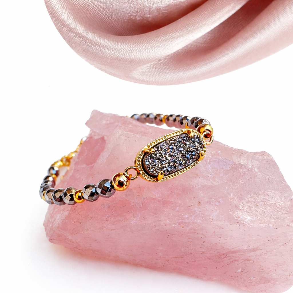 Metallic Druzy Bracelet - Sara Saltos Jewelry