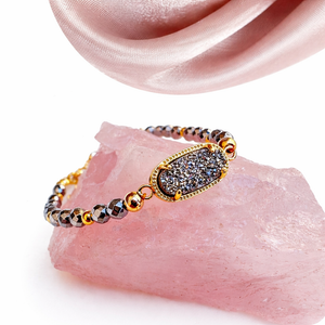 Metallic Druzy Bracelet - Sara Saltos Jewelry