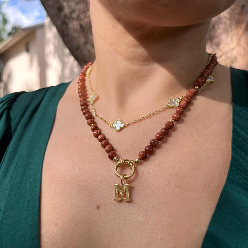 Spring Bloom Initial Necklace - Sara Saltos Jewelry
