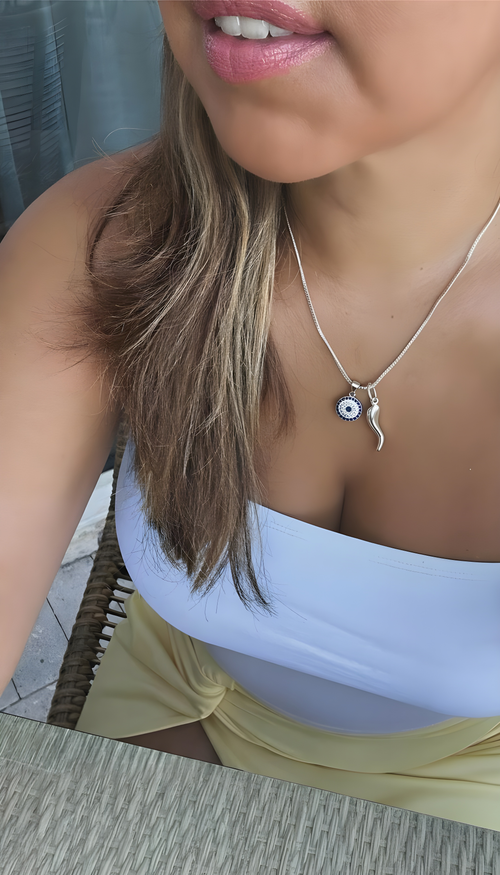 Horn of Protection Necklace-Silver
