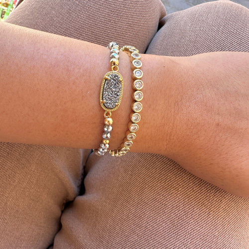 Metallic Druzy Bracelet
