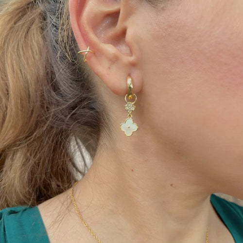 Pure Blossom Huggies - Sara Saltos Jewelry