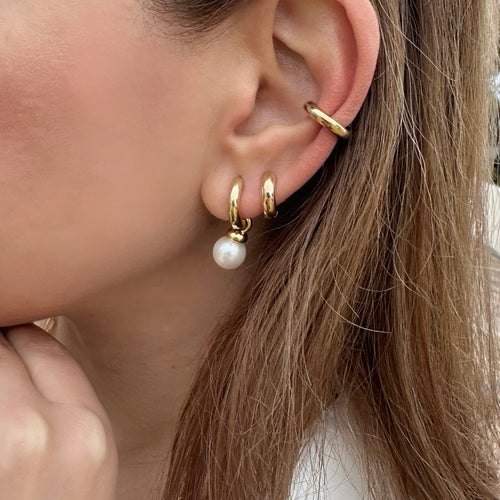 Pearl Dream Hoops - Sara Saltos Jewelry