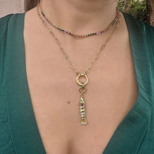 Colorful Fish Necklace - Sara Saltos Jewelry