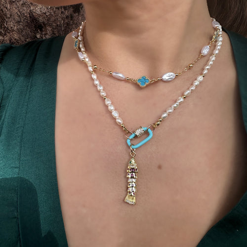 Spring Clover Necklace - Sara Saltos Jewelry