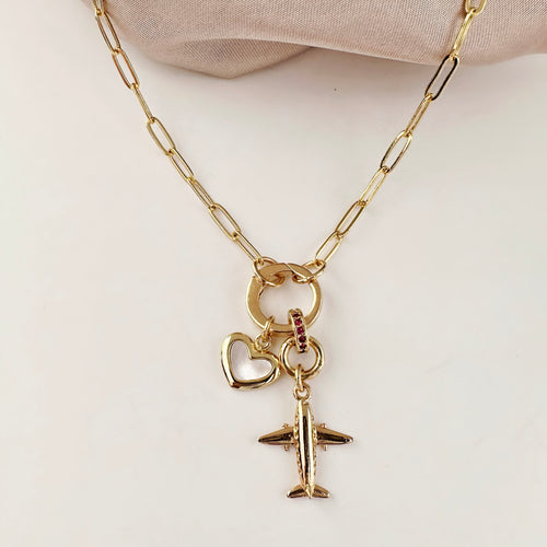 Wanderlust Heart Necklace - Sara Saltos Jewelry