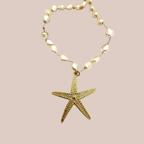 Star of the Sea Pearl Necklace - Sara Saltos Jewelry