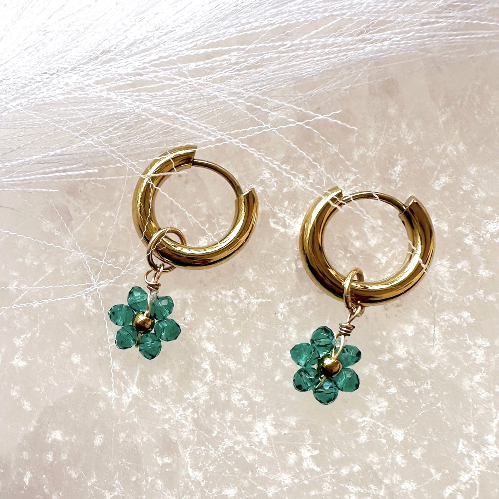 Daisy Mini Hoops - Sara Saltos Jewelry