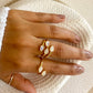 Tears of Happiness Gold Moonstone Ring - Sara Saltos Jewelry