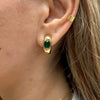 You're a Gem Green Hoops - Sara Saltos Jewelry