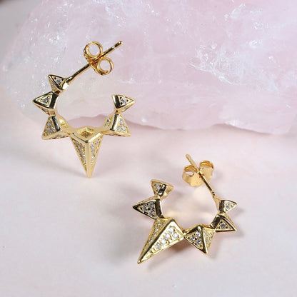 Baby Spiked Hoops - Sara Saltos Jewelry